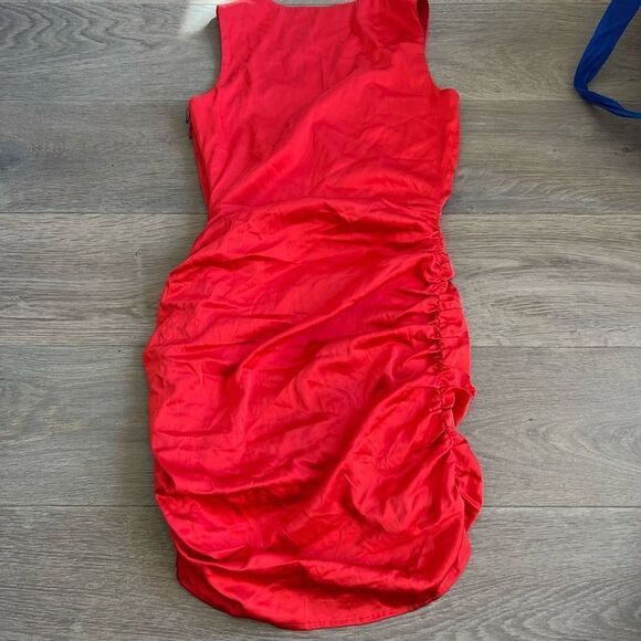 Superdown Farrah Ruched Dress Size S in Red - Picture 5 of 5